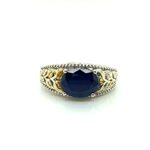 Designer Sterling Silver & 3.75ctw Oval Sapphire Size 8.5 Ring! 17 - Picture 4 of 6
